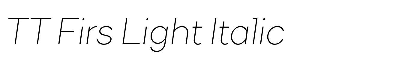 TT Firs Light Italic